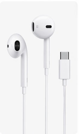 Écouteurs filaires USB-C — Blanc